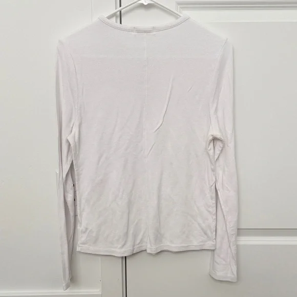 Nuuds Classic White Long Sleeve Tee - Picture 3 of 3